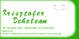 krisztofer dehelean business card